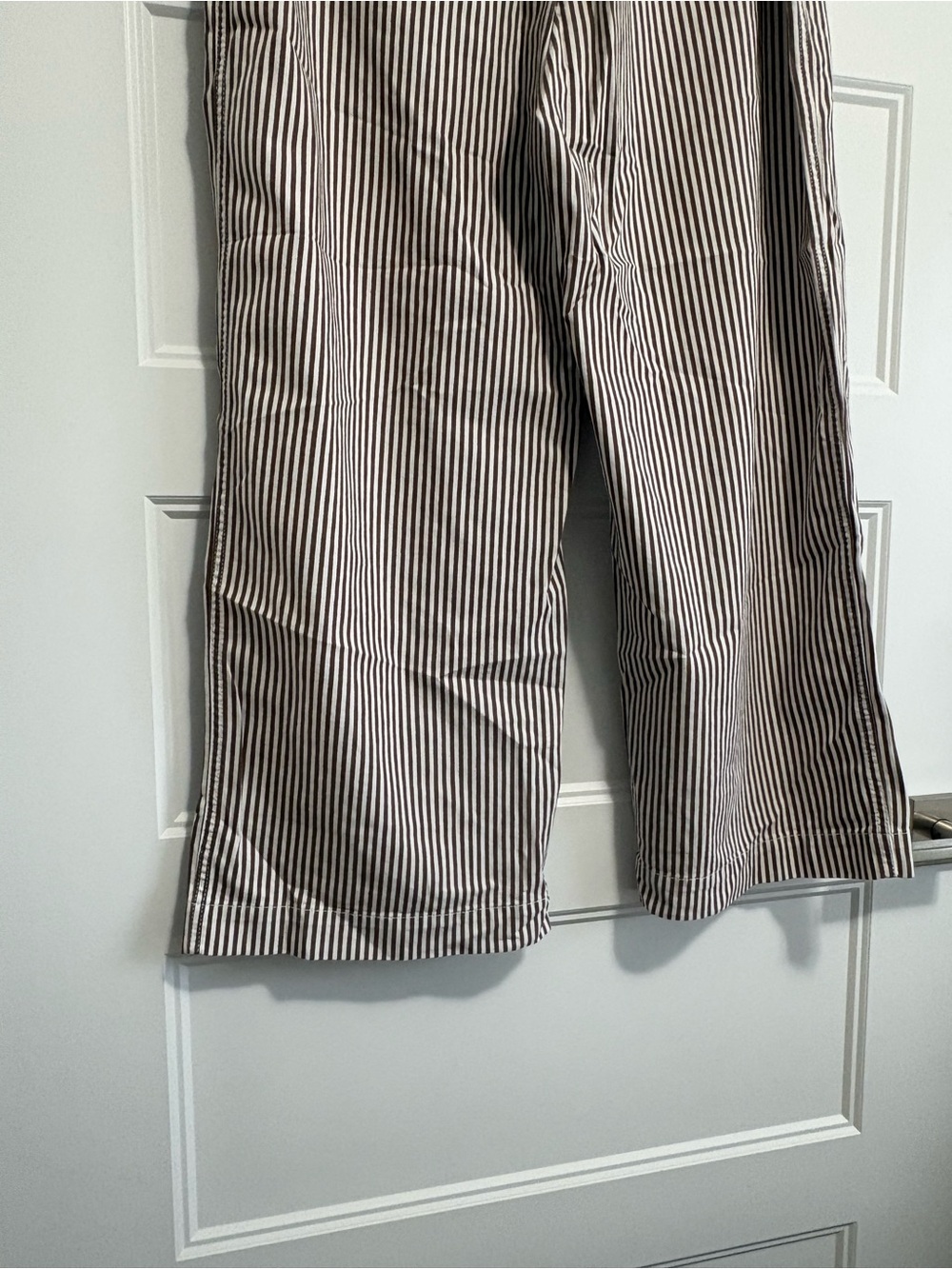 NWT Loft Palmer Wide Leg Crop Pants in Brown Stripe Size 16T - Picture 10 of 16
